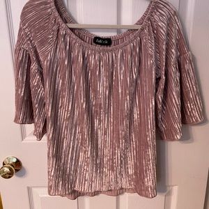 Velvet Quarter Sleeve Top